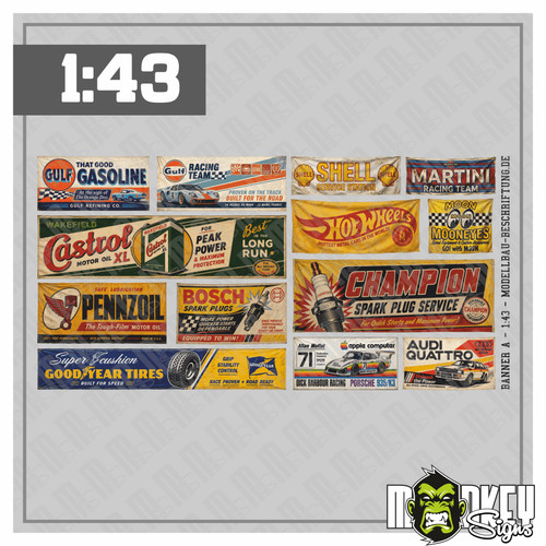 Set adesivi vintage racing