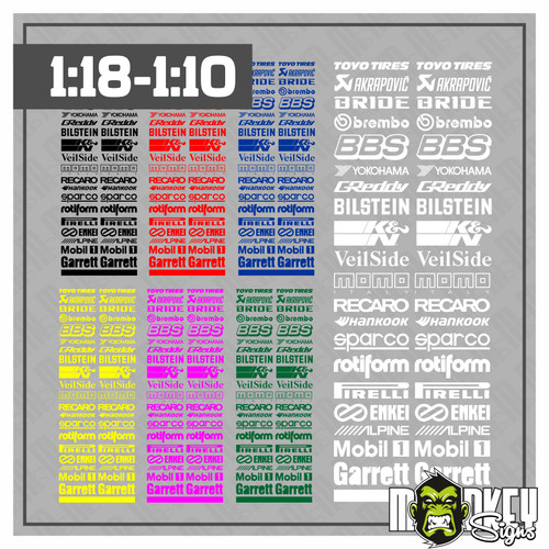 Set adesivi sponsor - , 1:18