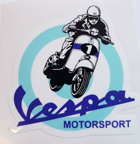 Vespa motorsport pvc - vespa, aufkleber